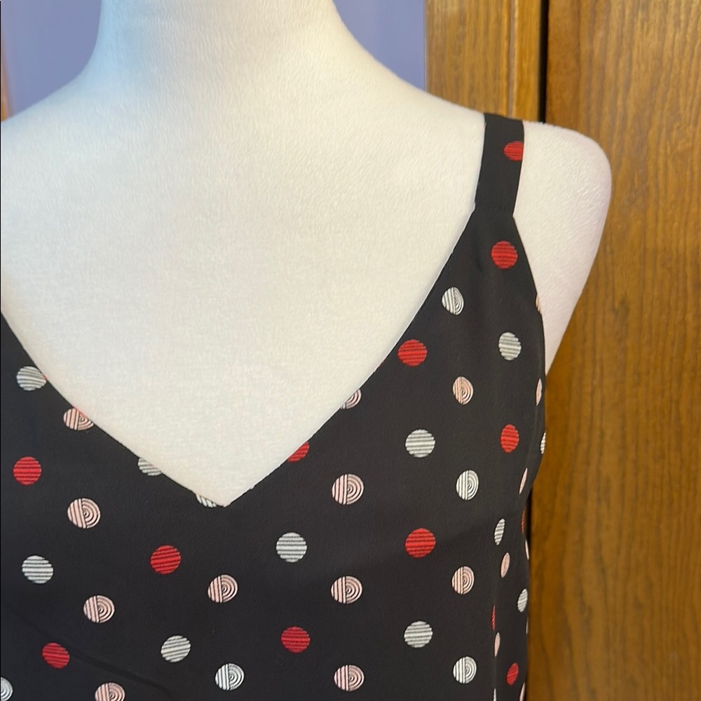 White House Black Market Floral Black and Red reversible Women's Top extra small - Picture 8 of 11